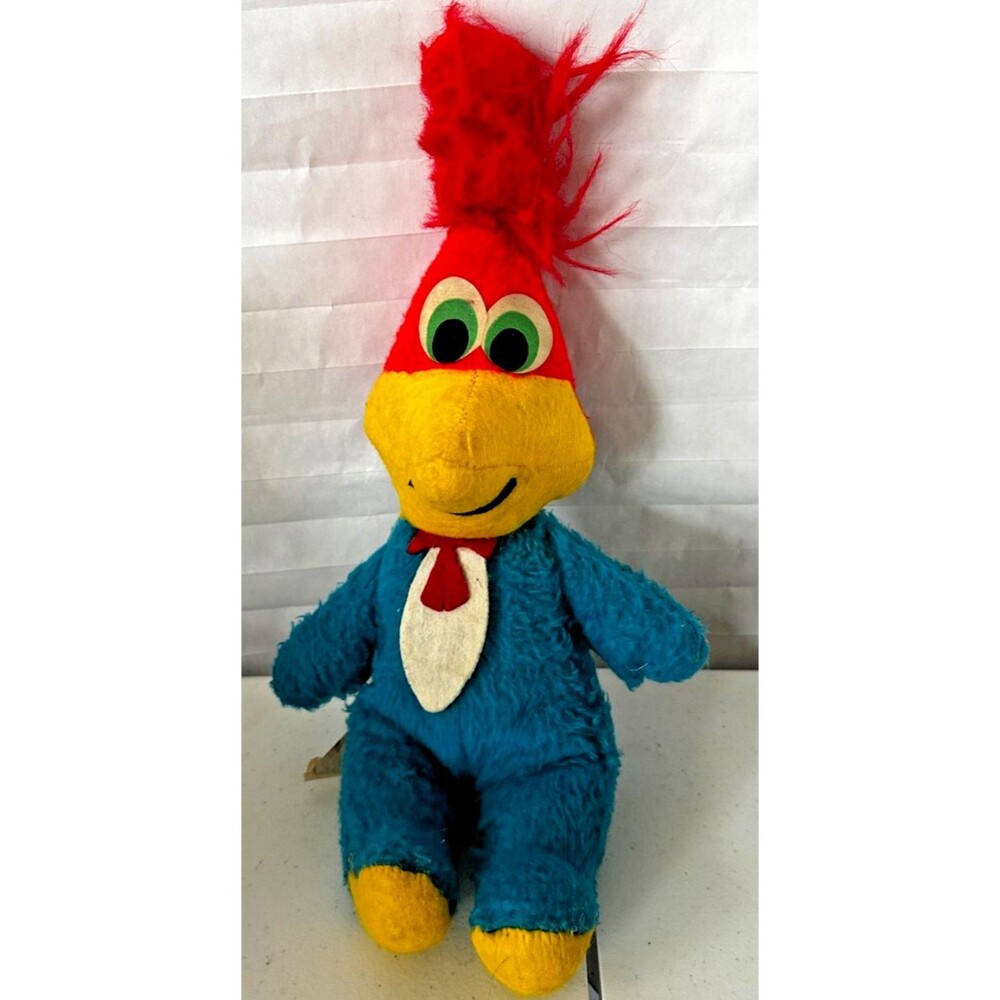 Woody Woodpecker Vintage Pull‑String Talking Plush Toy – Works – Rare